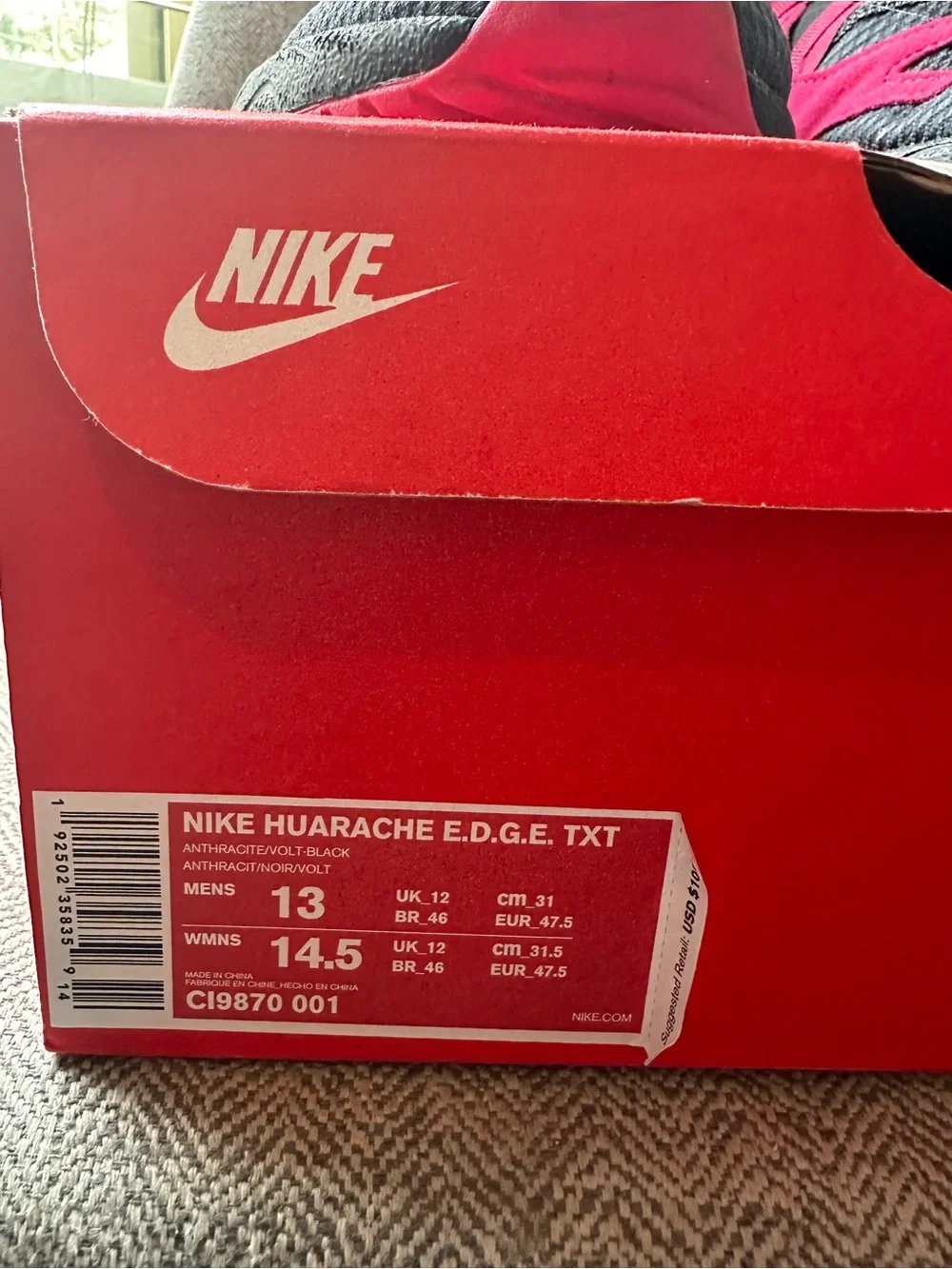 Nike Huarache E.D.G.E. TXT Men’s 13